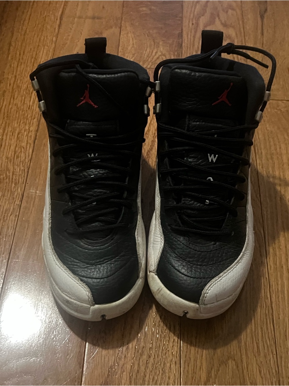 Jordan Men’s Black/White Sneakers with Red Jumpman